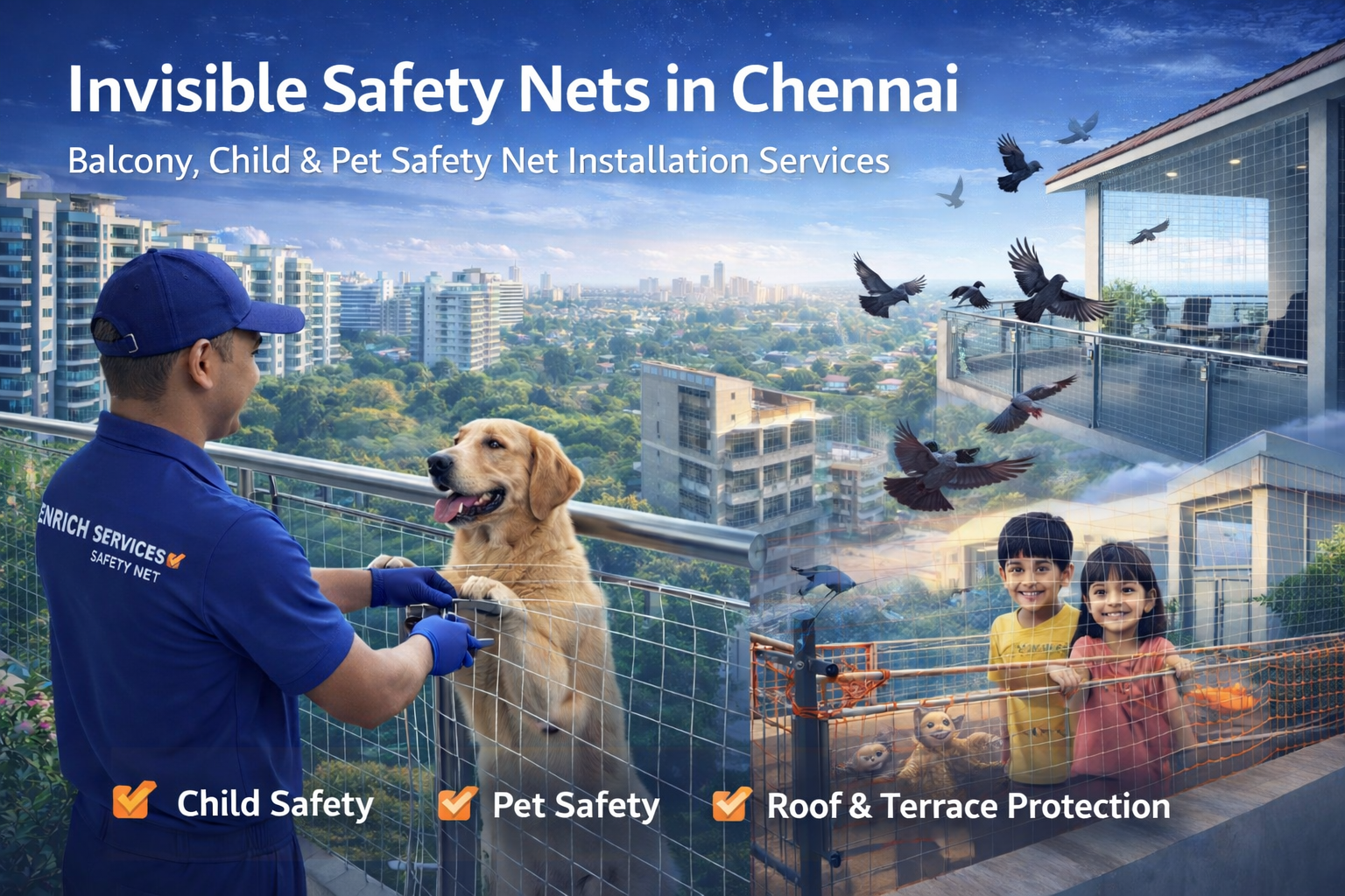 Get a Free Quote for Invisible Safety Nets in Chennai